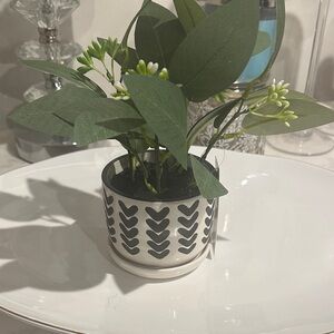 $12 Each Mainstay Faux Plant in Black and White Pot